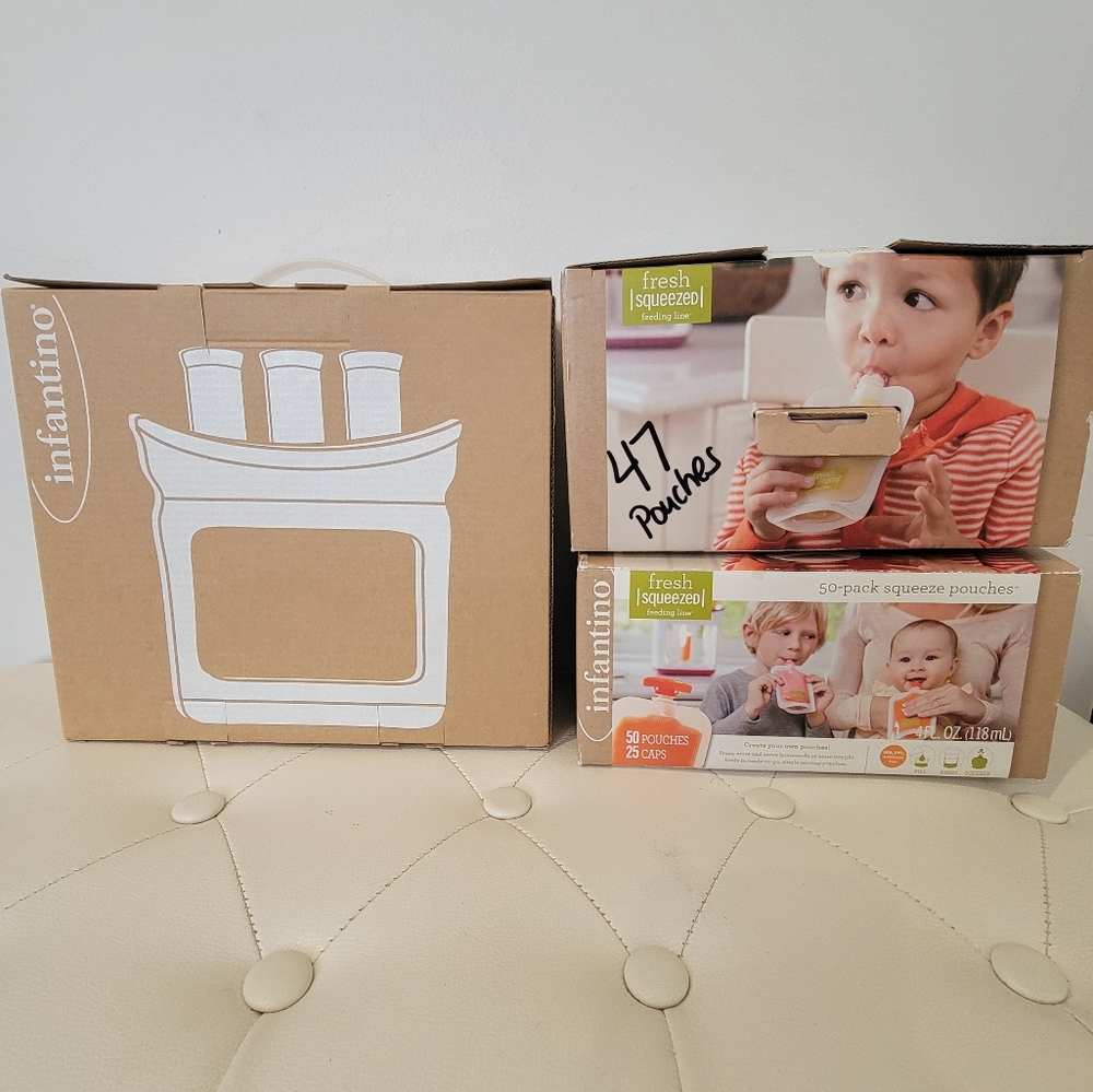 Infantino Fresh Squeeze Station, Pouches And Tops